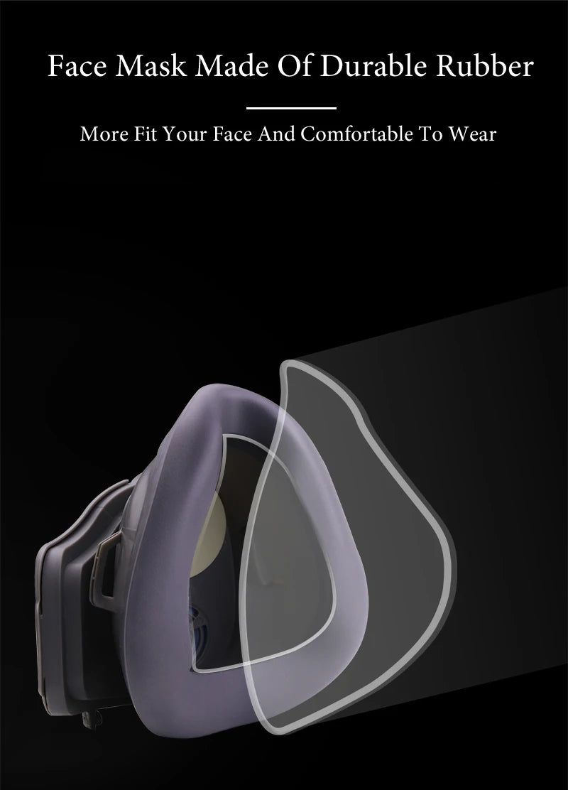 Reusable Dust Proof Respirator Dust Mask Cotton Filters Rubber Work Filter Safety Mask Builder Carpenter Daily Haze Protection