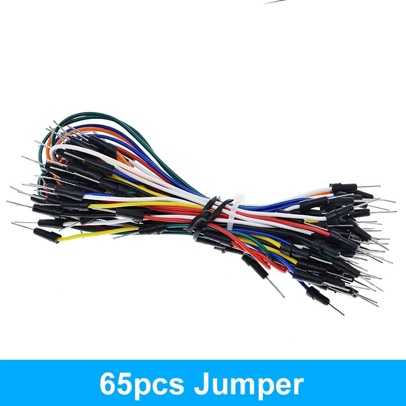 TZT MB-102 MB102 Breadboard 400 830 Point 65 Jumper Wires Solderless PCB Bread Board Test Develop DIY for Arduino Power Module