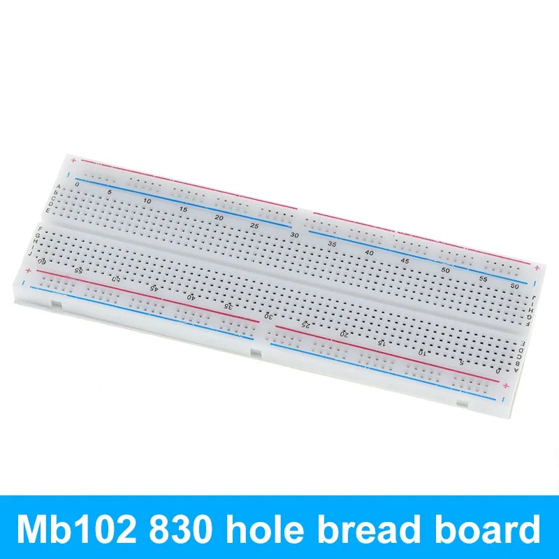 TZT MB-102 MB102 Breadboard 400 830 Point 65 Jumper Wires Solderless PCB Bread Board Test Develop DIY for Arduino Power Module