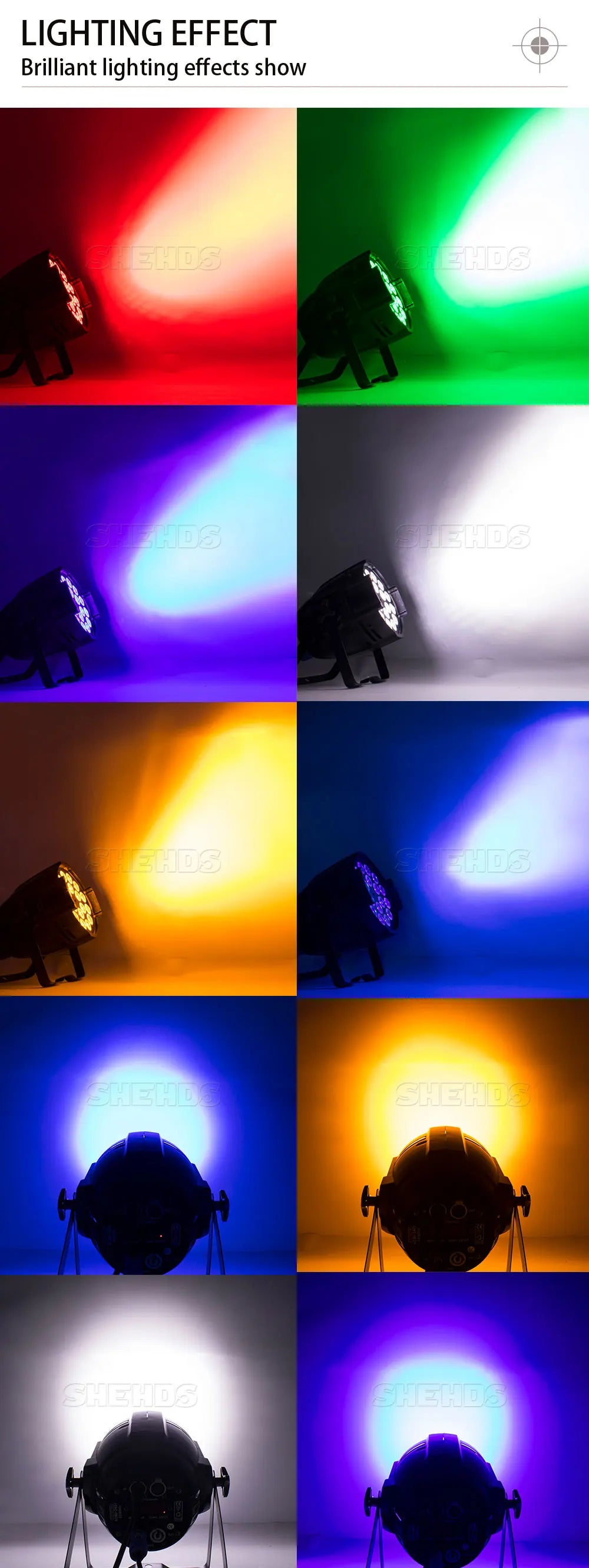Aluminum Alloy LED Par 18x18W RGBWA+UV Lights 6in1 LED Lighting DMX512 Disco Light Professional Stage Dj Equipment Fast Shipping