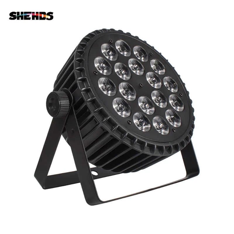 Aluminum Alloy LED Par 18x18W RGBWA+UV Lights 6in1 LED Lighting DMX512 Disco Light Professional Stage Dj Equipment Fast Shipping