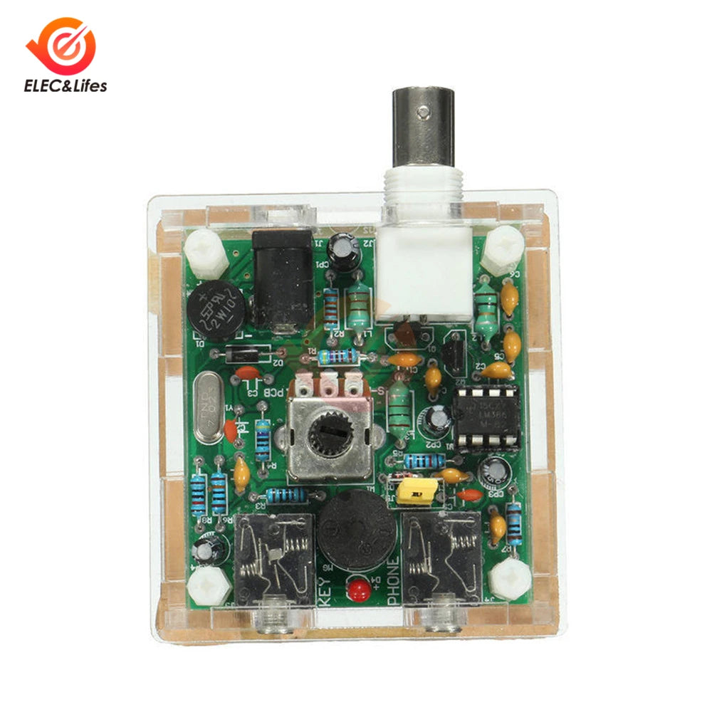 DC 9-13.8V S-PIXIE CW QRP Shortwave Radio Transceiver 7.023Mhz+ Acrylic Case DIY kit for Ham Radio Audio