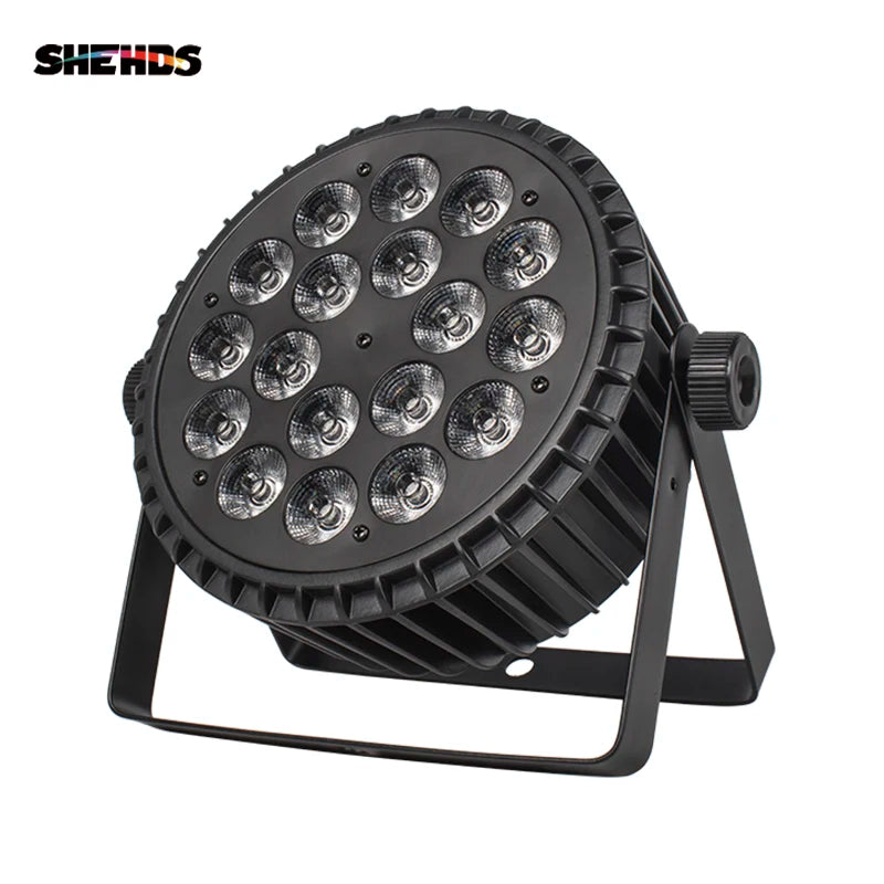 Aluminum Alloy LED Par 18x18W RGBWA+UV Lights 6in1 LED Lighting DMX512 Disco Light Professional Stage Dj Equipment Fast Shipping
