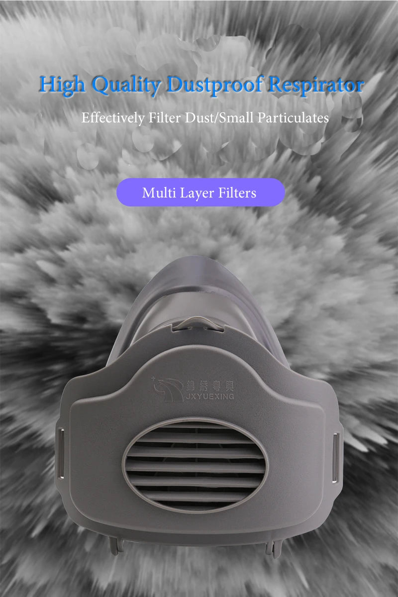 Reusable Dust Proof Respirator Dust Mask Cotton Filters Rubber Work Filter Safety Mask Builder Carpenter Daily Haze Protection
