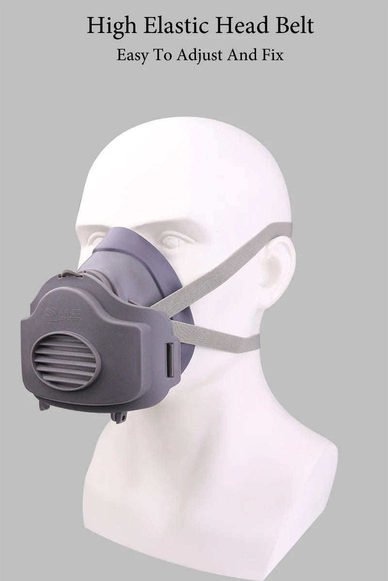 Reusable Dust Proof Respirator Dust Mask Cotton Filters Rubber Work Filter Safety Mask Builder Carpenter Daily Haze Protection
