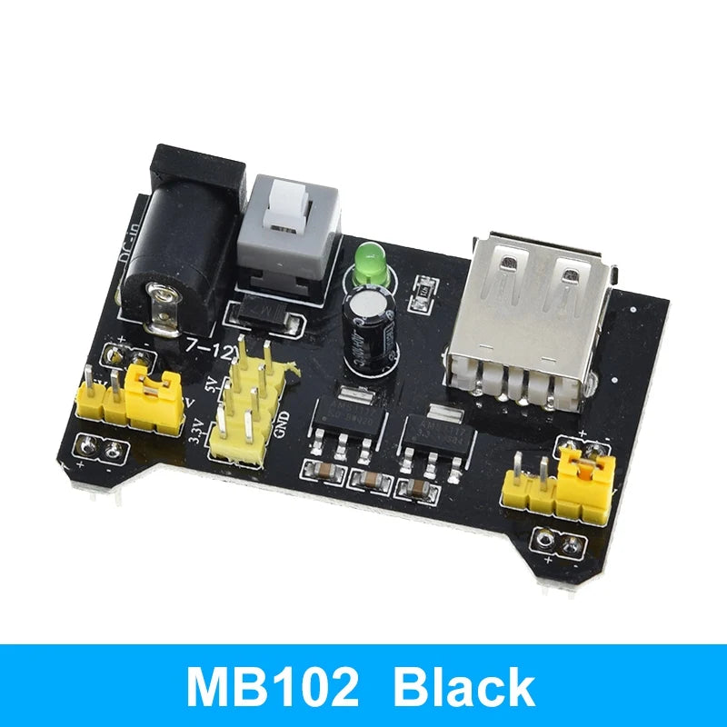 TZT MB-102 MB102 Breadboard 400 830 Point 65 Jumper Wires Solderless PCB Bread Board Test Develop DIY for Arduino Power Module