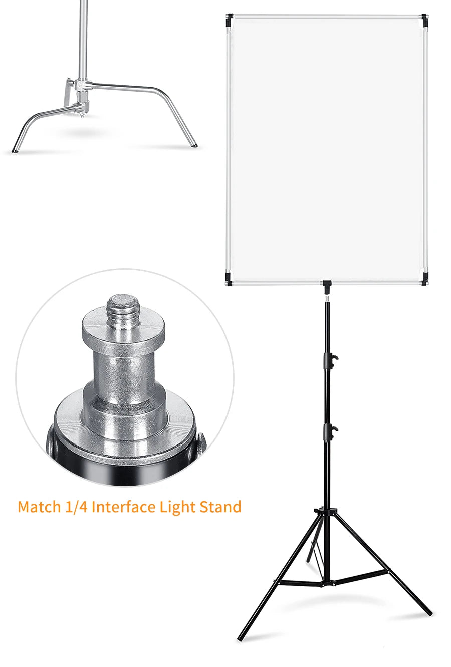 60 x 90cm 90 x 120cm Sun Scrim Large 5in1 Black Silver Gold White Diffuser Reflector Aluminum Alloy Frame for Flash Photography