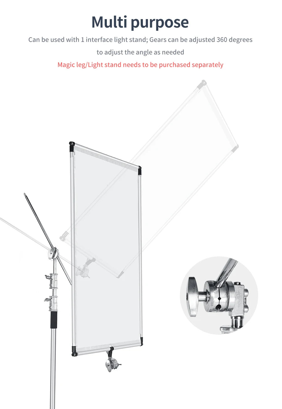 60 x 90cm 90 x 120cm Sun Scrim Large 5in1 Black Silver Gold White Diffuser Reflector Aluminum Alloy Frame for Flash Photography