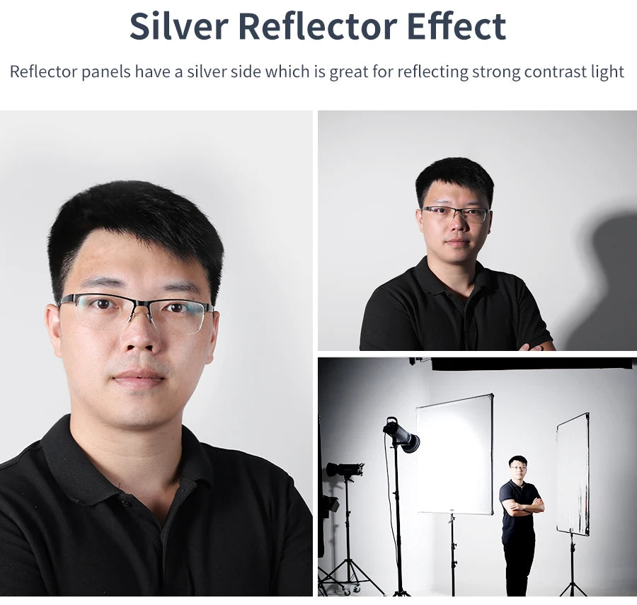 60 x 90cm 90 x 120cm Sun Scrim Large 5in1 Black Silver Gold White Diffuser Reflector Aluminum Alloy Frame for Flash Photography