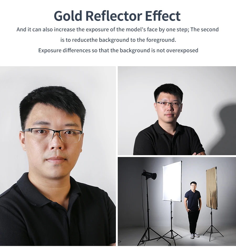 60 x 90cm 90 x 120cm Sun Scrim Large 5in1 Black Silver Gold White Diffuser Reflector Aluminum Alloy Frame for Flash Photography