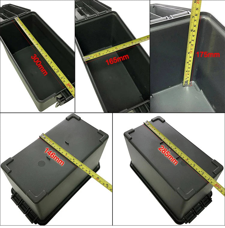 Ammo Box Style Plastic Storage Can Heavy Duty Caliber Bulk Ammo Crate Lightweight Storage Case Hunting Bullet box