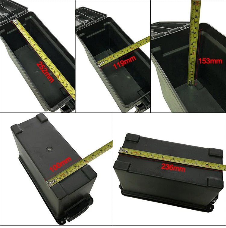 Ammo Box Style Plastic Storage Can Heavy Duty Caliber Bulk Ammo Crate Lightweight Storage Case Hunting Bullet box