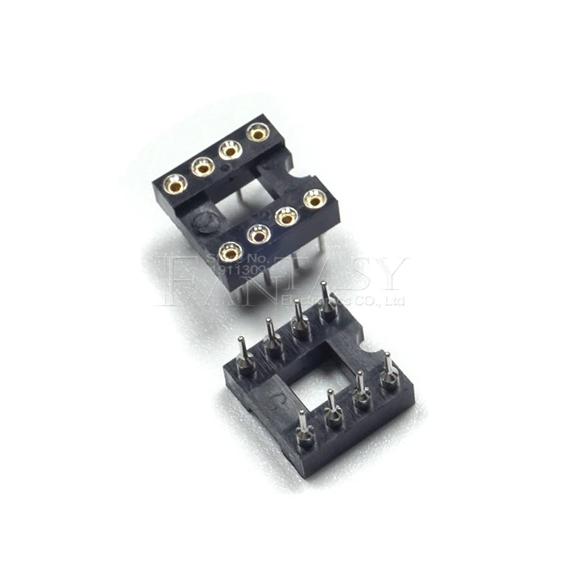 20pcs DIP-8 Round Hole 8 Pins 2.54MM DIP DIP8 IC Sockets Adaptor Solder Type 8 PIN IC Connector