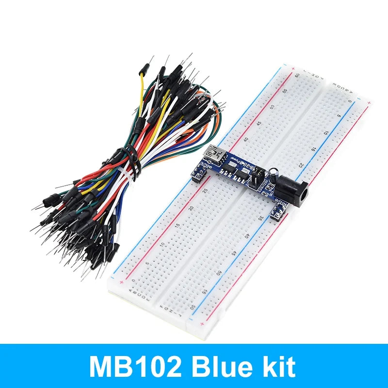 TZT MB-102 MB102 Breadboard 400 830 Point 65 Jumper Wires Solderless PCB Bread Board Test Develop DIY for Arduino Power Module