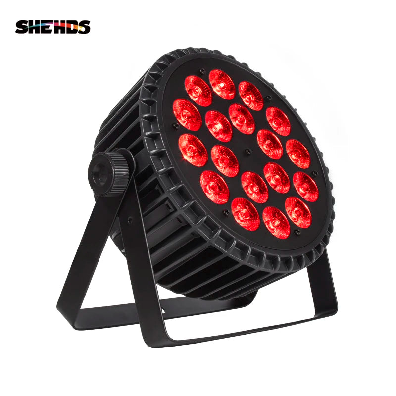 Aluminum Alloy LED Par 18x18W RGBWA+UV Lights 6in1 LED Lighting DMX512 Disco Light Professional Stage Dj Equipment Fast Shipping