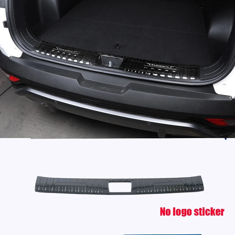 For Hyundai Tucson NX4  2021-2023 stainless steel Anti Hit Dust sill plate pedal Rear Bumper Protectordoor Sill Trunk decorate