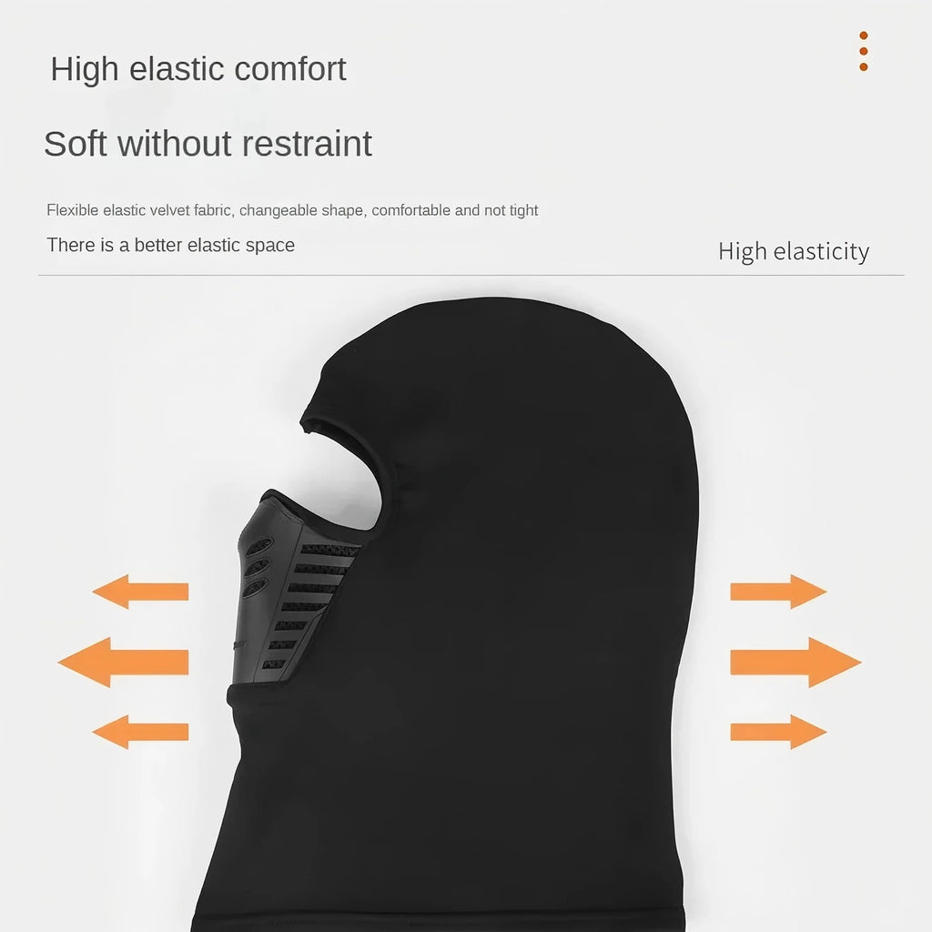 Winter Thermal Motorcycle Mask Windproof Balaclava Cap Face Cover Fleece for Ski Cycling Riding Warm Dustproof Full Face Mask