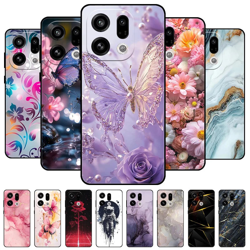 For Oppo Find X9 Find X9 Pro Case Marble Soft Matte Silicone Back Cover For Oppo Find X9 Pro Full Phone Shell FindX9 X9PRO