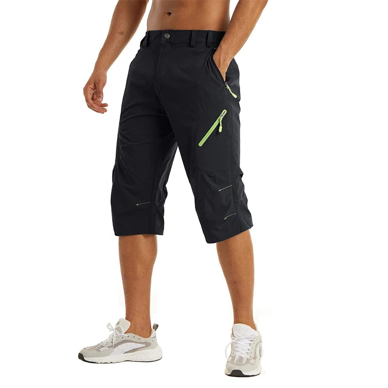 EKLENTSON Summer Men's Quick Dry Cargo Shorts with Zip Pocket for Outdoor Hiking Camping Mountaineer Shorts