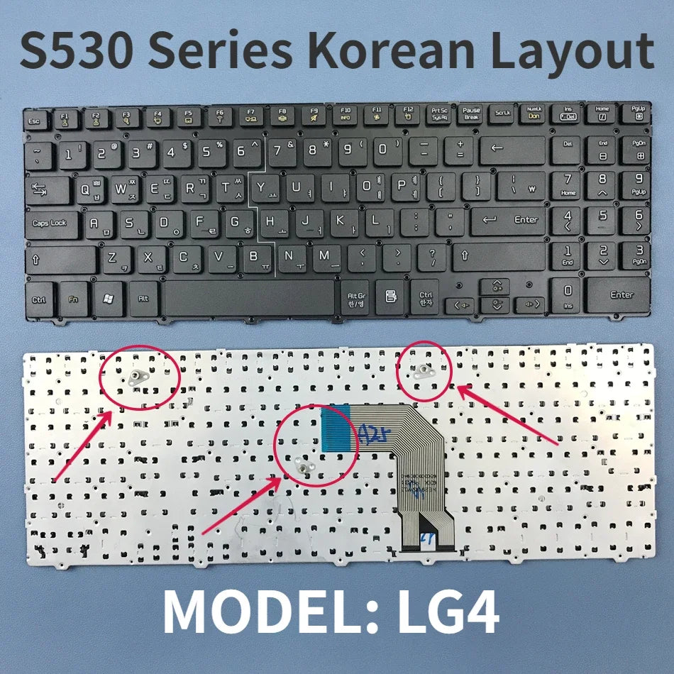 Korean Keyboard For LG S530 S530-K S530-G LGS56 S525K S525G S525 SD525 SD530 S535 SD550 S550 S560 LGS52 LGS53 LGS55 Series