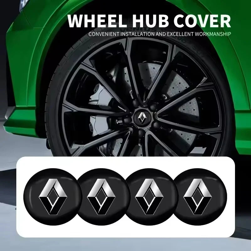 4Pcs 56mm Car Wheel Center Caps Hubcap Cover Stickers For Renault Megane 3 2 4 Clio4 5 Captur Trafic Scenic2 Austral Kangoo QM6