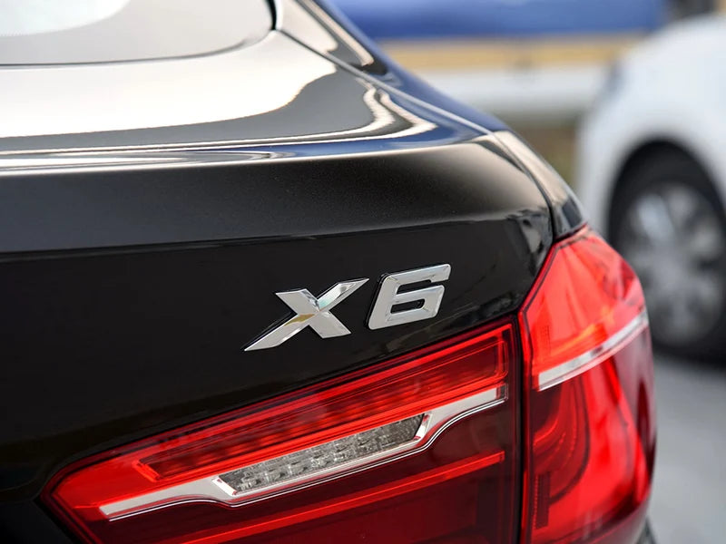 3D ABS Black Chrome Letters For Cars Rear Trunk Emblem Badge For X6 Logo BMW X6 E71 F16 E72 G06 Stickers Lettering Accessories