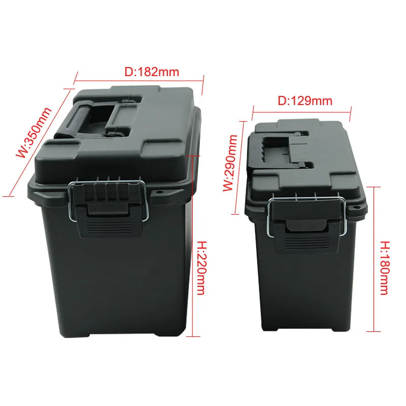 Ammo Box Style Plastic Storage Can Heavy Duty Caliber Bulk Ammo Crate Lightweight Storage Case Hunting Bullet box