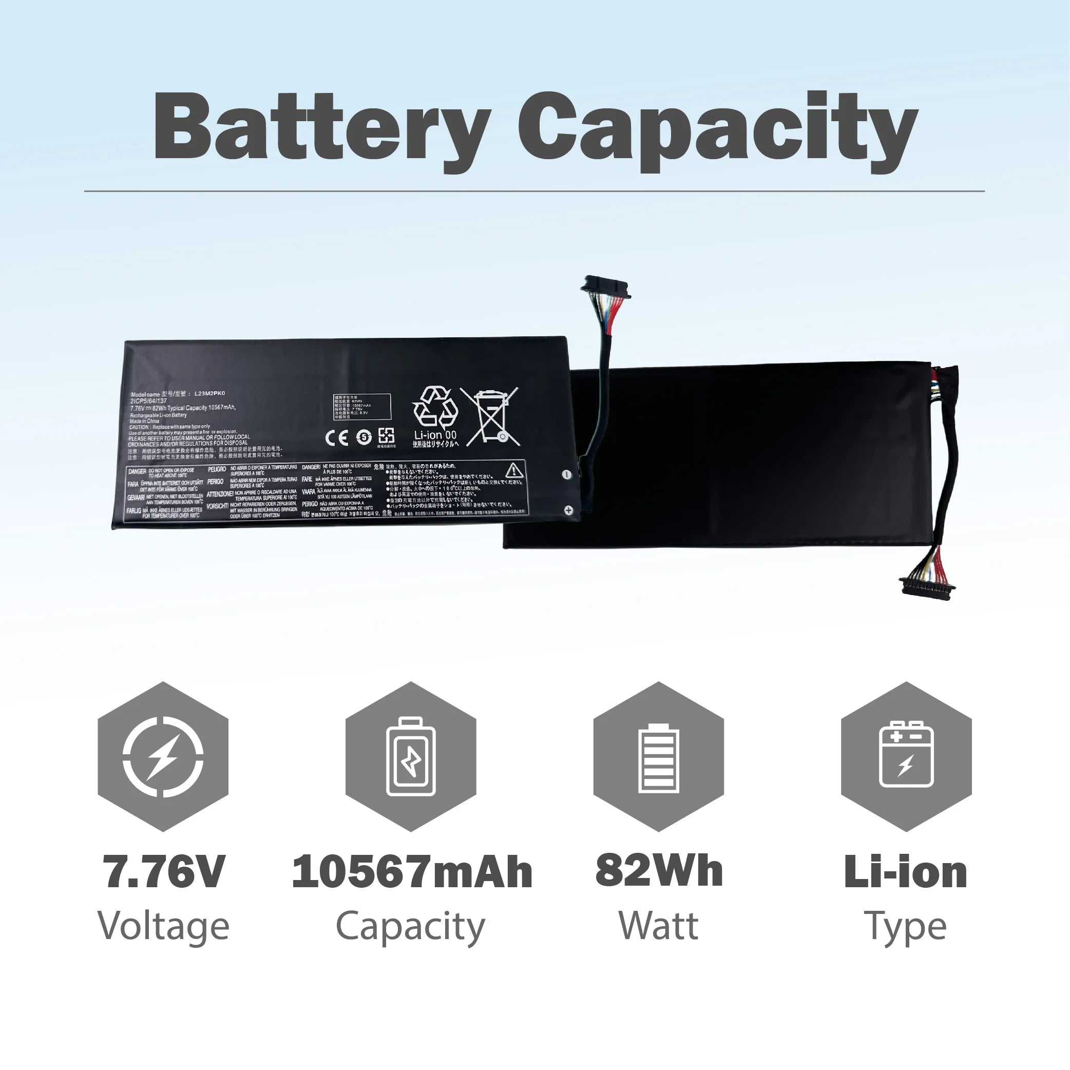 L23M2PK0 Battery For Lenovo Legion Go 8APU1 Gaming Handhled PC 82WH 7.7V With Tools gift