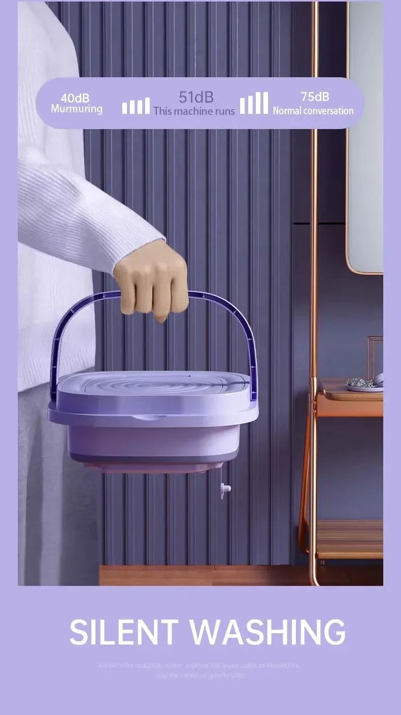 Folding washing machine, mini home clothes, socks, underwear cleaning, washing machine, travel washing machine