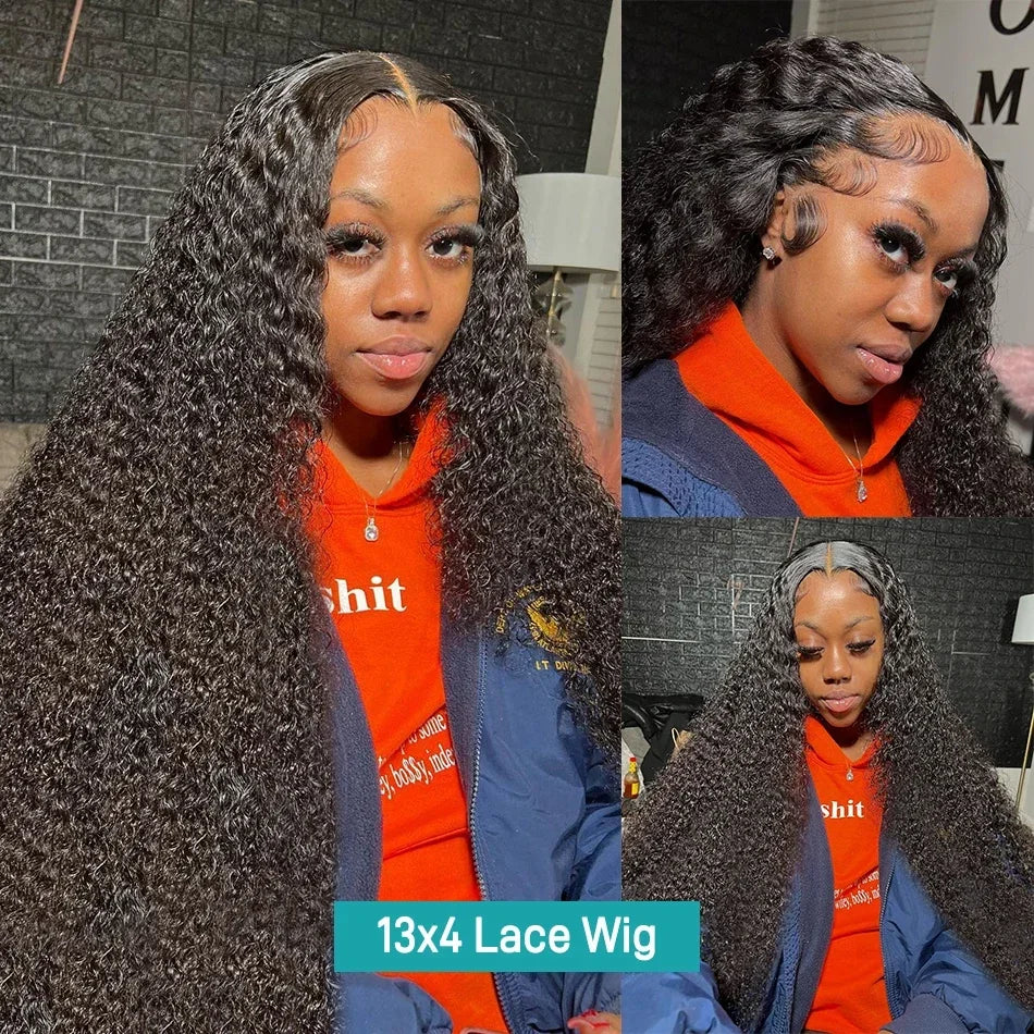 13x6 Hd Lace Frontal Curly Wig Human Hair 13x4 Hd Transparent Lace Front Brazilian Preplucked Deep Wave Wig for Women Choice