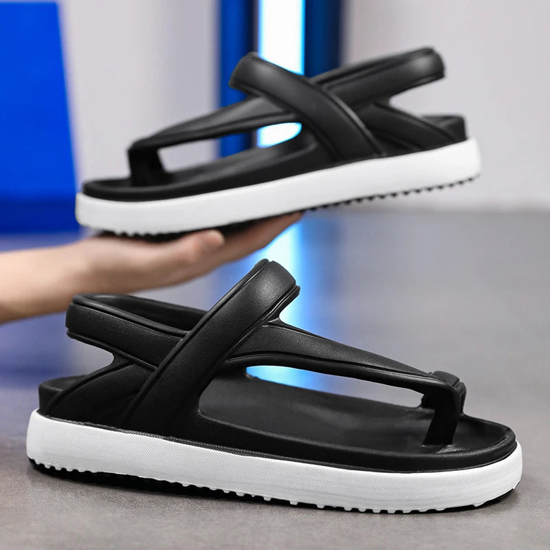 Fashion New Men's Outdoor Flats Sandals Slippers Beach Clogs Summer Men Soft Flip-flops Garden Shoes Non-slip Men Beach Sandals