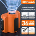 Waist Clip Fan Portable Mini Hanging Neck Fan USB Rechargeable Fan Small Outdoor Camping Waist Fan with Power Bank LED Light