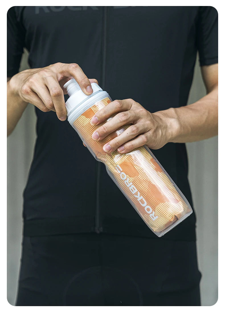 ROCKBROS Thermo Bottle Summer Cold Water Bottle Large Capacity Cycling Thermal Bike Bottle Running Hiking Outdoor Kettle ﻿