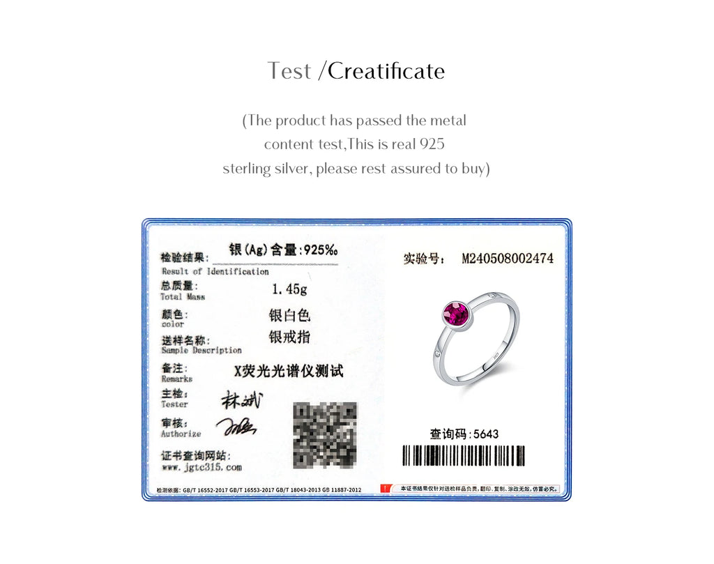 MODIAN 925 Sterling Silver Elegant Red Cubic Zirconia Ring For Women Summer Basic Rings Party Vacation Fine Jewelry