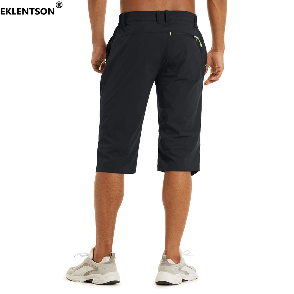 EKLENTSON Summer Men's Quick Dry Cargo Shorts with Zip Pocket for Outdoor Hiking Camping Mountaineer Shorts