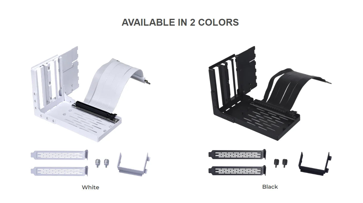 LIANLI VG4-4-V2 UNIVERSAL 4-SLOTS VERTICAL PCIE4.0 GPU KIT Inclusion wire Black/White, Suitable for O11D/EVO/XL/Vision/LANCOOL3