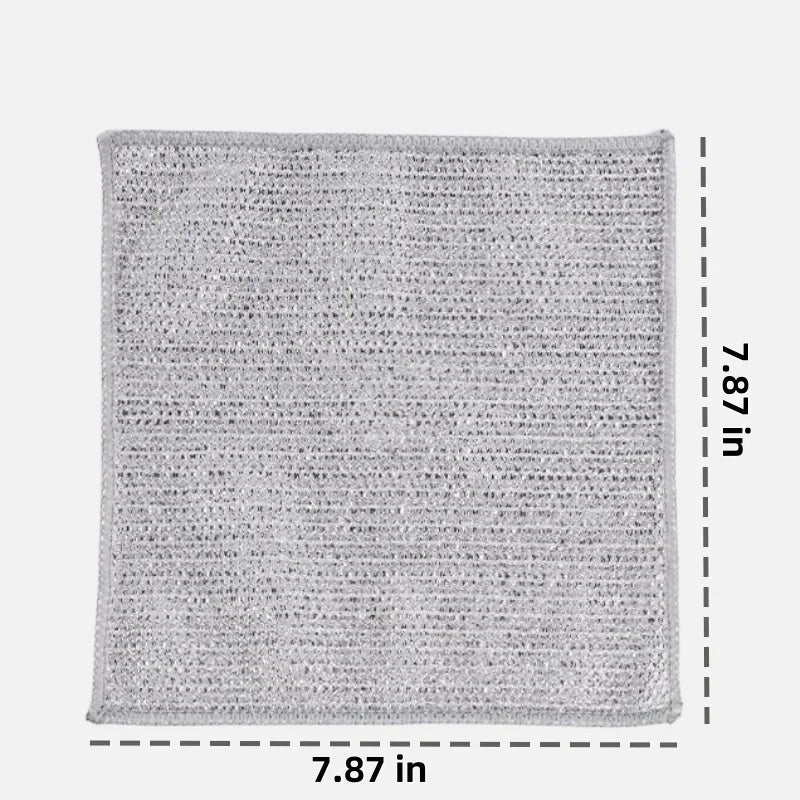 Thickened Steel Wire Cleaning Cloth Non-Scratch Double-layer Single-Layer Iron Microfiber Mesh Dishrag Washing  Kitchen Towel