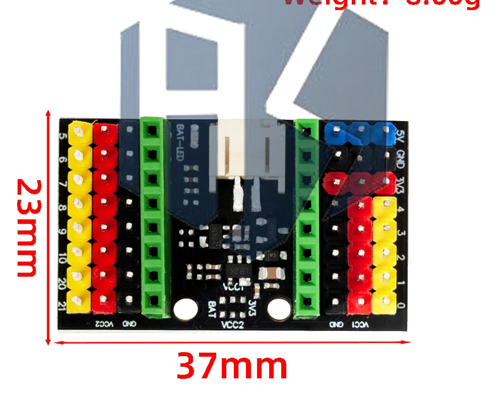 ESP32-C3 SuperMini IO Breakout Expansion Board with Sensor Control & Lithium Support for Arduino