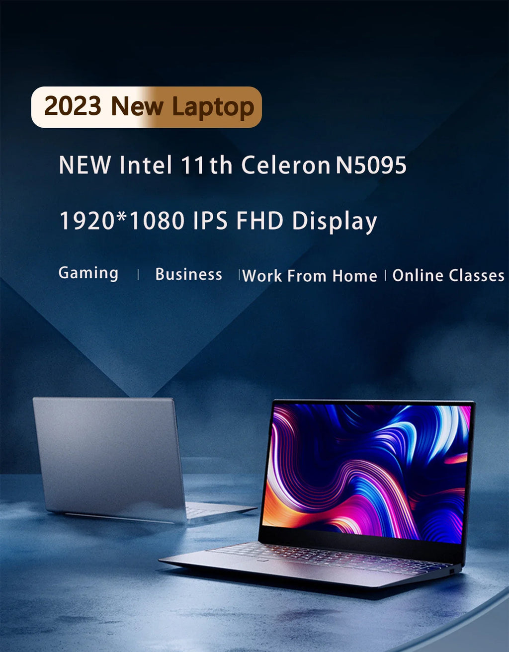 AKPAD Windows 10 11 Ram 16GB Rom 256GB 512GB 1TB 2TB SSD Ultrabook Computer 2.4G/5.0G Wifi Bluetooth Intel N5095 Cheap Laptop