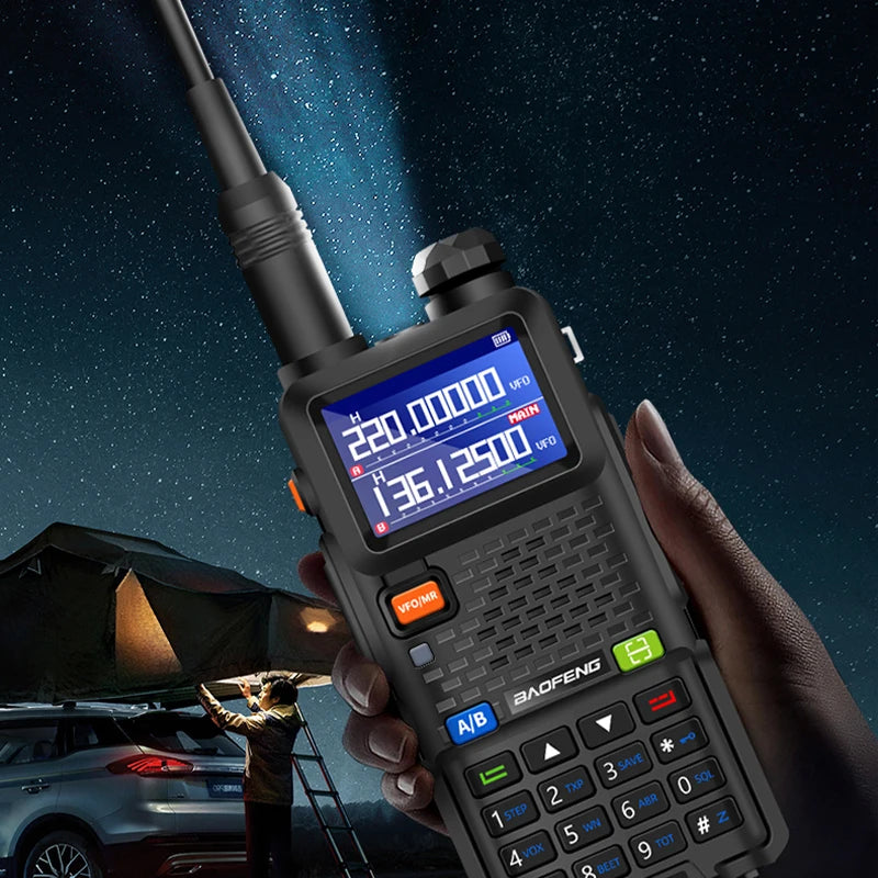 UV-5RM High Capacity Battery USB-C 10W Baofeng Walkie Talkie FM Band Wirless Copy Frequency 999CH AM Two Way Radios Update UV-5R