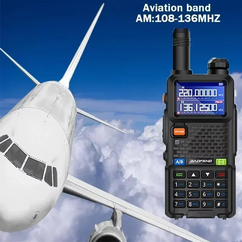 UV-5RM High Capacity Battery USB-C 10W Baofeng Walkie Talkie FM Band Wirless Copy Frequency 999CH AM Two Way Radios Update UV-5R