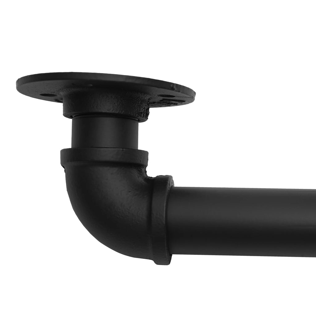 Wall-mounted Staircase Grab Pipe Handrail Metal Sturdy Load-Bearing Capacity Stair Handrails for Stairs (12/8 Feet 3 Sections)