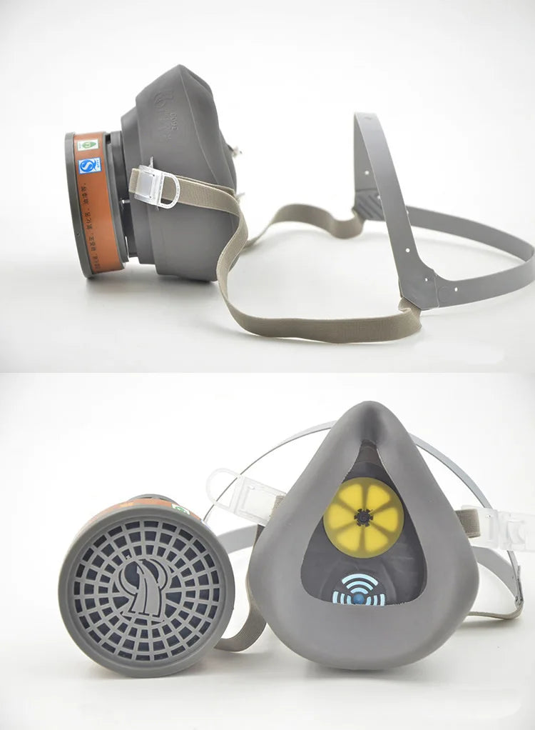 Reusable Dust Proof Respirator Dust Mask Cotton Filters Rubber Work Filter Safety Mask Builder Carpenter Daily Haze Protection