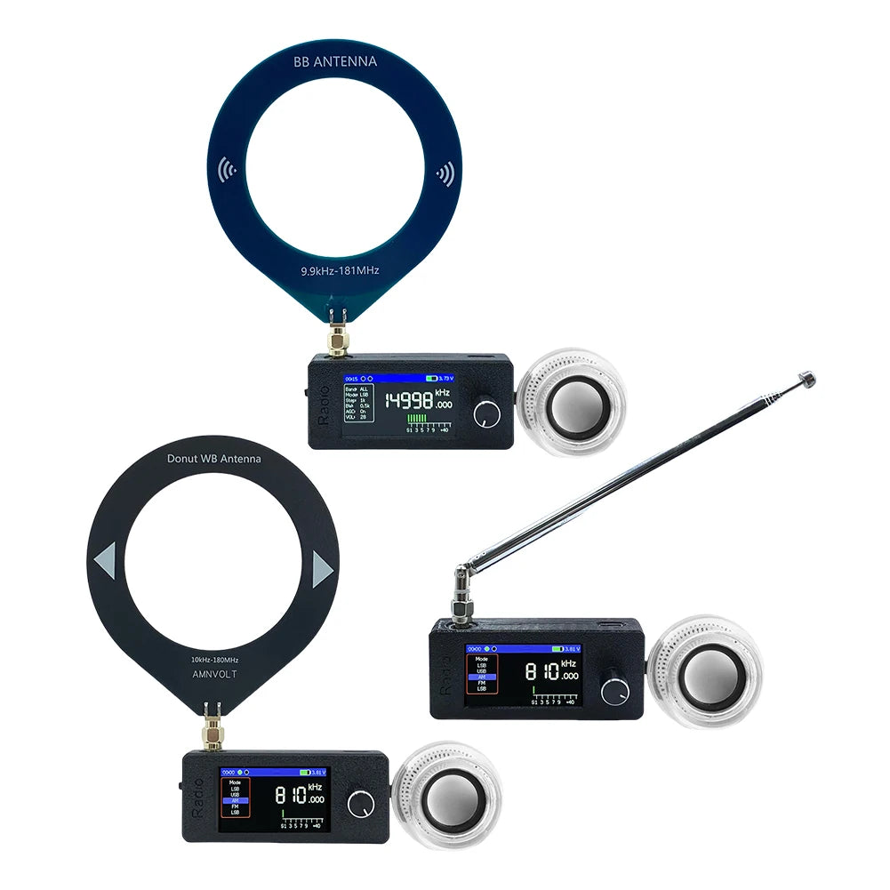SI4732 0.5-108mhz Mini Radio LSB USB AM FM All Band Radio Receiver with External Speaker HF SW MW VHF Radio for Home Outdoor