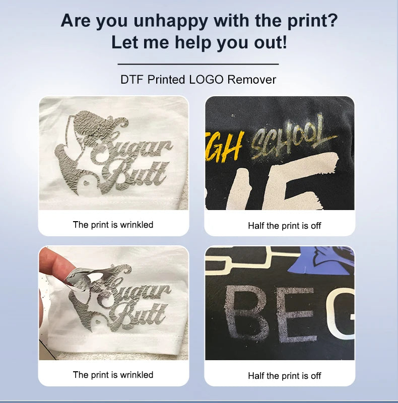 Fcolor 100ml DTF Remover Direct to DTF Transfer Film Printing Pattern Rapid Remover Adhesive Remover