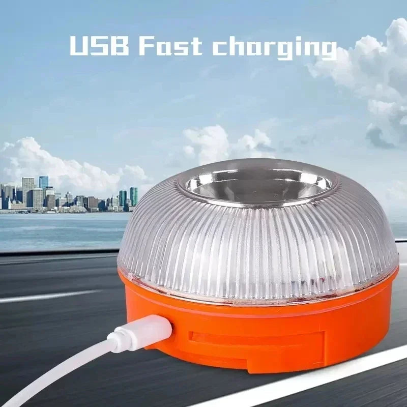 LED Car Emergency Light V16 Flashlight Magnetic Induction Strobe Road Accident Lamp Beacon Safety Accessory