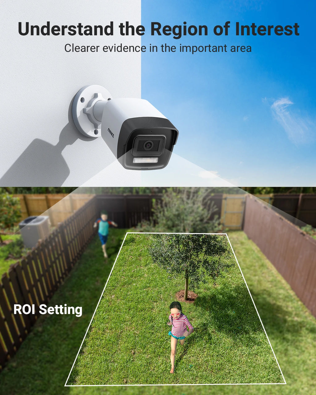 ANNKE 3K IR Network Camera Built-in microphone Indoor Outdoor Security Cameras H.265+ 5MP Support PoE DC12V IP Camera 1PC
