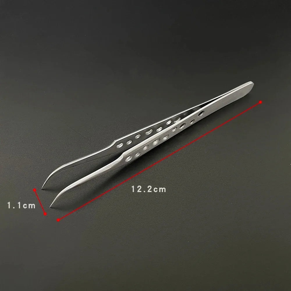 Industrial Tweezers Electronics Anti-static Curved Straight Tip Precision Stainless DIY Hand Tools Sets Forceps Phone Repair