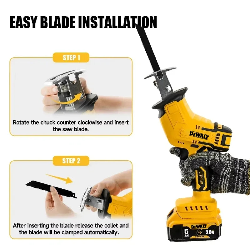 Dewalt For 18V--20V Brushless Reciprocating Saw 2800RPM Electric Saw Multifunctional Metal Wood Pipe Cutting Saw Power Tool