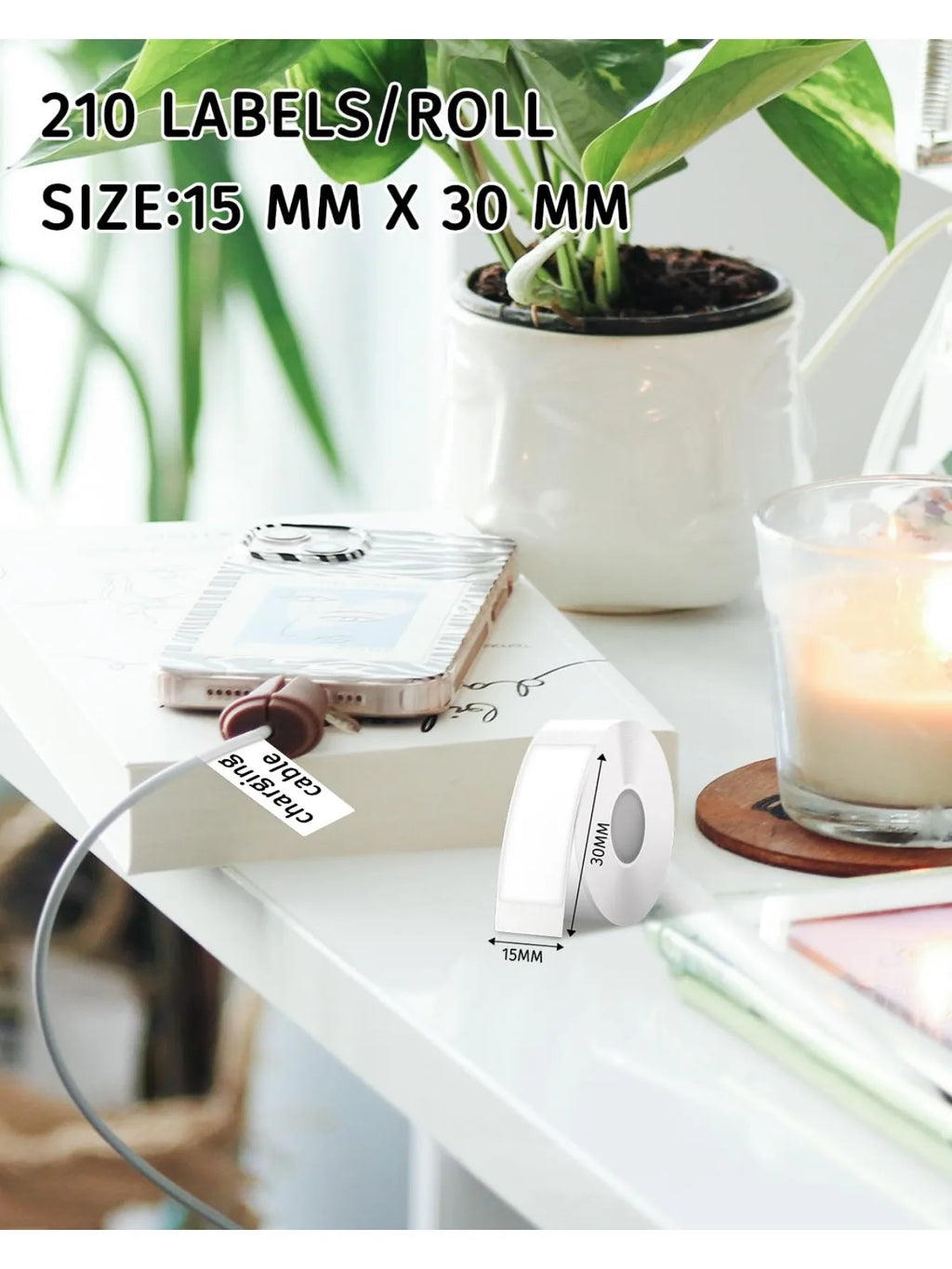 White Label Paper Mini Printer Sticker Waterproof Applicable With D30 D35 P11 Label Printer For Barcode Address Home Business